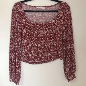 Naomi Square Neck Cropped Knit Top